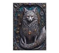 Jigsaw Puzzles 38x26cm/1000pcs for Teenagerss White Steampunk Fox Teenagers Puzzles Hands-on Game Wall Decoration Stress Reduction Gifts 38x26cm/1000pcs