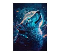 Jigsaw Puzzles 38x26cm/1000pcs for Teenagerss Wolf Howling at Moon -1 Adult Puzzles Toy Wall Decor A Work of Art Educational Challenge 38x26cm/1000pcs