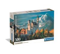 Clementoni Jigsaw Puzzle 500 pieces, Collection Neuschwainstein Castle, Puzzle for Adults 14-99 Years, Compact box, Made in Italy, 35589