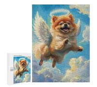 Jigsaw Puzzles 500 PCS Angel Dog in Heaven-10 Jigsaws for Adults Puzzle Pattern Assembly Educational Challenge Birthday And Unique Gifts 500 PCS