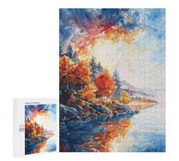 Jigsaw Puzzles 500 PCS Autumn Sunrise Teenagers Puzzles Relax Games Difficult Challenge Unique Birthday And Xmas Gifts 500 PCS