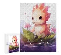 Jigsaw Puzzles 500 PCS Axolotl Watercolor Teenagers Puzzles Relax Games Difficult Challenge Unique Birthday And Xmas Gifts 500 PCS