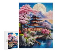 Jigsaw Puzzles 500 PCS Beautiful Village In Japan Teenagers Puzzles Relax Games Difficult Challenge Unique Birthday And Xmas Gifts 500 PCS