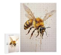 Jigsaw Puzzles 500 PCS Bee Watercolor Teenagers Puzzles Relax Games Difficult Challenge Unique Birthday And Xmas Gifts 500 PCS