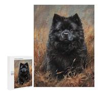 Jigsaw Puzzles 500 PCS Black Chow Chow Painting Jigsaw for Teenagers Improve Memory Difficult And Challenge Brainteaser Family Games 500 PCS