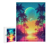 Jigsaw Puzzles 500 PCS Digital Euphoria Synthwave Teenagers Puzzles Relax Games Difficult Challenge Unique Birthday And Xmas Gifts 500 PCS