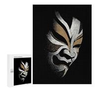 Jigsaw Puzzles 500 PCS for Adults Abstract Mask Illustration Teenagers Puzzles Toy Wall Decor Perfect Decoration Challenging To Complete 500 PCS
