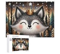 Jigsaw Puzzles 500 PCS for Adults Adorable Whimsical Wolf Puzzle for Adults Relax Games Hand Speed Race for Birthday, Chrismas 500 PCS