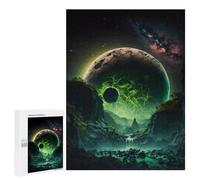 Jigsaw Puzzles 500 PCS for Adults Alien Planet with Green Lightning -1 Puzzle for Adults Anti-Stress Toys Enhance Memory Great Gift for Gaming 500 PCS