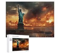 Jigsaw Puzzles 500 PCS for Adults Apocalypse In NYC Puzzle for Adults Relax Games Hand Speed Race for Birthday, Chrismas 500 PCS