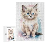 Jigsaw Puzzles 500 PCS for Adults Baby Ragdoll Cat Kitten Puzzle for Adults Relax Games Hand Speed Race for Birthday, Chrismas 500 PCS