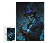 Jigsaw Puzzles 500 PCS for Adults Baron Samedi with Drink And Cigar Teenagers Puzzles Hands-on Game Precision Cutting Help The Brain Exercise 500 PCS