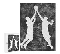 Jigsaw Puzzles 500 PCS for Adults Basketball Silhouette Adult Jigsaw Puzzle Toy Wall Decor Analysis And Logic Challenging To Complete 500 PCS