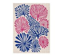 Jigsaw Puzzles 500 PCS for Adults Blue And Berry Pink Art Jigsaws for Adults Brain Teaser Game Birthday Present Gifts for Friends And Family 500 PCS