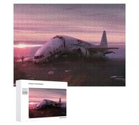 Jigsaw Puzzles 500 PCS for Adults Broken Airplane Wreck Puzzle for Adults Relax Games Hand Speed Race for Birthday, Chrismas 500 PCS