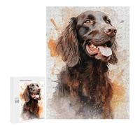 Jigsaw Puzzles 500 PCS for Adults Brown Flatcoated Retriever Adult Jigsaw Puzzle Toy Wall Decor Analysis And Logic Challenging To Complete 500 PCS