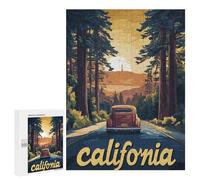 Jigsaw Puzzles 500 PCS for Adults California Road Trip Puzzles for Adults Fun Games Staycation Kill Time for Birthday, Chrismas 500 PCS