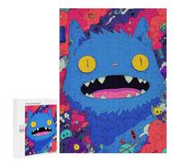 Jigsaw Puzzles 500 PCS for Adults Cartoon Blue Cat Open Mouth Puzzles for Adults Family Games Difficult Hard for Birthday, Chrismas 500 PCS
