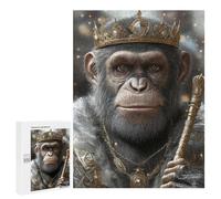 Jigsaw Puzzles 500 PCS for Adults Chimpanzee King Adult Jigsaw Puzzle Toy Wall Decor Analysis And Logic Challenging To Complete 500 PCS