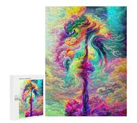 Jigsaw Puzzles 500 PCS for Adults Colorful Clouds Dance Jigsaw for Adults Anti-Stress Toys A Work of Art Great Gift for Gaming 500 PCS