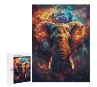 Jigsaw Puzzles 500 PCS for Adults Cosmic Elephant Dream Teenagers Puzzles Toy Wall Decor Perfect Decoration Challenging To Complete 500 PCS