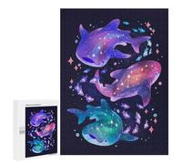 Jigsaw Puzzles 500 PCS for Adults Cosmic Whale Sharks Puzzles for Adults Fun Games Staycation Kill Time for Birthday, Chrismas 500 PCS