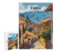 Jigsaw Puzzles 500 PCS for Adults Cusco, Peru Cityscape Teenagers Puzzles Hands-on Game Precision Cutting Help The Brain Exercise 500 PCS