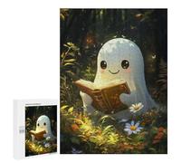 Jigsaw Puzzles 500 PCS for Adults Cute Ghost Reading Adult Jigsaw Puzzle Toy Wall Decor Analysis And Logic Challenging To Complete 500 PCS