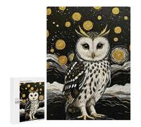 Jigsaw Puzzles 500 PCS for Adults Elegant Owl in Starry Night Painting Puzzles for Adults Fun Games Staycation Kill Time for Birthday, Chrismas 500 PCS