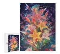 Jigsaw Puzzles 500 PCS for Adults Enchanted Floral Symphony Jigsaw for Adults Anti-Stress Toys A Work of Art Great Gift for Gaming 500 PCS
