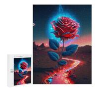 Jigsaw Puzzles 500 PCS for Adults Enchanted Glowing Rose Pathway Jigsaw Puzzle Anti-Stress Toys For Family Fun Deal As Gifts for The Whole Family 500 PCS