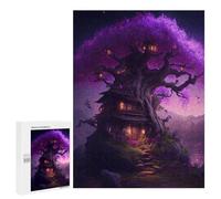 Jigsaw Puzzles 500 PCS for Adults Enchanted Treehouse -8 Jigsaw for Adults Anti-Stress Toys A Work of Art Great Gift for Gaming 500 PCS