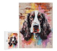 Jigsaw Puzzles 500 PCS for Adults English Springer Spaniel Jigsaw for Adults Anti-Stress Toys A Work of Art Great Gift for Gaming 500 PCS
