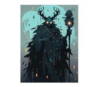 Jigsaw Puzzles 500 PCS for Adults Epic Mysterious Druid Adult Jigsaw Toy Wall Decor Difficult Challenge Great Gift for Gaming 500 PCS