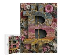 Jigsaw Puzzles 500 PCS for Adults Floral Letter B Decor Jigsaws for Adults Puzzle Family Activities Challenging To Complete Learning Educational Toys 500 PCS