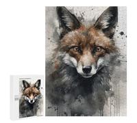 Jigsaw Puzzles 500 PCS for Adults Fox Wild Charm Watercolor Adult Jigsaw Puzzle Toy Wall Decor Analysis And Logic Challenging To Complete 500 PCS