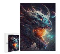 Jigsaw Puzzles 500 PCS for Adults Galactic Monster Devouring Planet Jigsaw for Adults Anti-Stress Toys A Work of Art Great Gift for Gaming 500 PCS