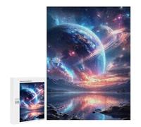 Jigsaw Puzzles 500 PCS for Adults Galactic Reflections Celestial Landscape -3 Jigsaws for Adults Puzzle Family Activities Challenging To Complete Learning Educational Toys 500 PCS