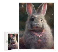Jigsaw Puzzles 500 PCS for Adults Glamorous Bunny Necklace Jigsaw for Adults Anti-Stress Toys A Work of Art Great Gift for Gaming 500 PCS