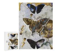 Jigsaw Puzzles 500 PCS for Adults Golden Butterfly Effect Jigsaw for Adults Anti-Stress Toys A Work of Art Great Gift for Gaming 500 PCS