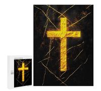 Jigsaw Puzzles 500 PCS for Adults Golden Cross Adult Jigsaw Puzzle Toy Wall Decor Analysis And Logic Challenging To Complete 500 PCS