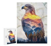 Jigsaw Puzzles 500 PCS for Adults Golden Eagles Sunset Realm Teenagers Puzzles Toy Wall Decor Perfect Decoration Challenging To Complete 500 PCS