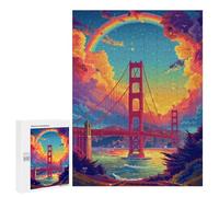 Jigsaw Puzzles 500 PCS for Adults Golden Gate Pride Teenagers Puzzles Toy Wall Decor Perfect Decoration Challenging To Complete 500 PCS