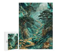 Jigsaw Puzzles 500 PCS for Adults Golden Jungle Path Teenagers Puzzles Hands-on Game Precision Cutting Help The Brain Exercise 500 PCS