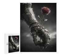 Jigsaw Puzzles 500 PCS for Adults Gothic Armor Holding Rose Puzzles for Teenagers Family Activities Educational Challenge Challenging Game And Family Play 500 PCS