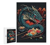 Jigsaw Puzzles 500 PCS for Adults Great Sushi Dragon Teenagers Puzzles Hands-on Game Precision Cutting Help The Brain Exercise 500 PCS