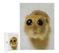 Jigsaw Puzzles 500 PCS for Adults Hamster Portrait with Big Eyes Jigsaw for Adults Anti-Stress Toys A Work of Art Great Gift for Gaming 500 PCS