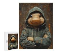 Jigsaw Puzzles 500 PCS for Adults Hipster Platypus Portrait Adult Jigsaw Puzzle Toy Wall Decor Analysis And Logic Challenging To Complete 500 PCS