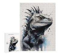 Jigsaw Puzzles 500 PCS for Adults Iguana Beauty Inked Lizard Adult Jigsaw Puzzle Toy Wall Decor Analysis And Logic Challenging To Complete 500 PCS