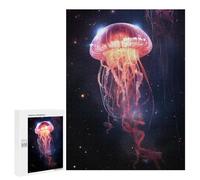 Jigsaw Puzzles 500 PCS for Adults Jellyfish in Space Teenagers Puzzles Toy Wall Decor Perfect Decoration Challenging To Complete 500 PCS